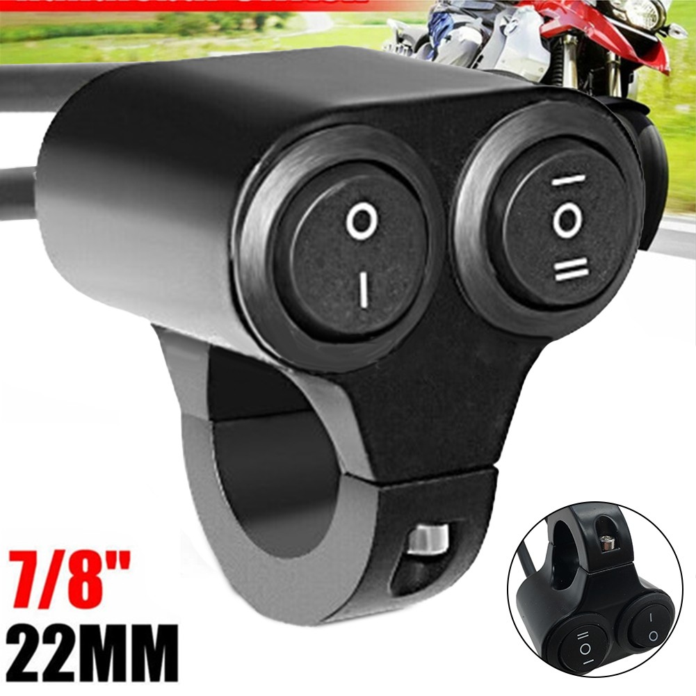 [Bluespot] Công tắc 10A tay lái Đèn Rọi Sương Mù hai nút xe máy ATV 22mm