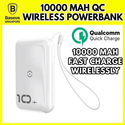Baseus Wireless Fast Charging Powerbank 10000mAh Mini S Bracket PD QC 3.0 QC4.0 Charger Qualcomm fast charge Power bank
