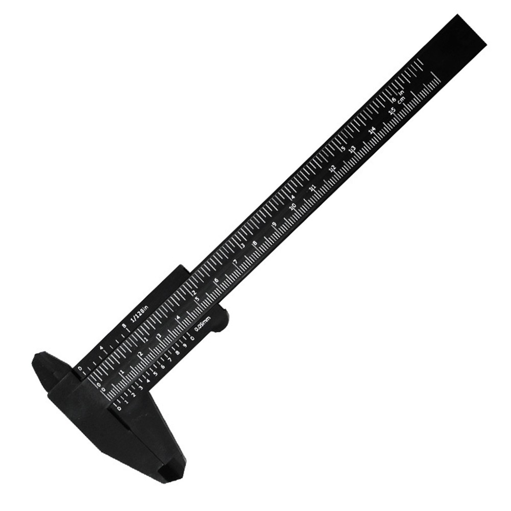 【Làm đẹp】 thước đo thước cặp Caliper quy tắc kép quy mô nhựa nhỏ 0-150mm cá tuyết