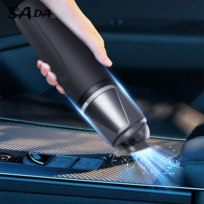 SADA Máy hút bụi xe hơi cầm tay tiện lợi sạc không dây nhỏ cho gia đình Máy hút bụi công suất cao thổi và hút 3 trong 1
