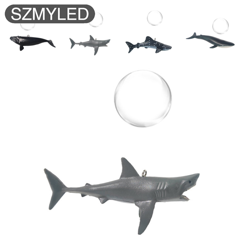 Aquarium Ornament Floating Fish Tank Decorations Resin Simulated Shark Blue Whale Underwater World Aquarium Ornament