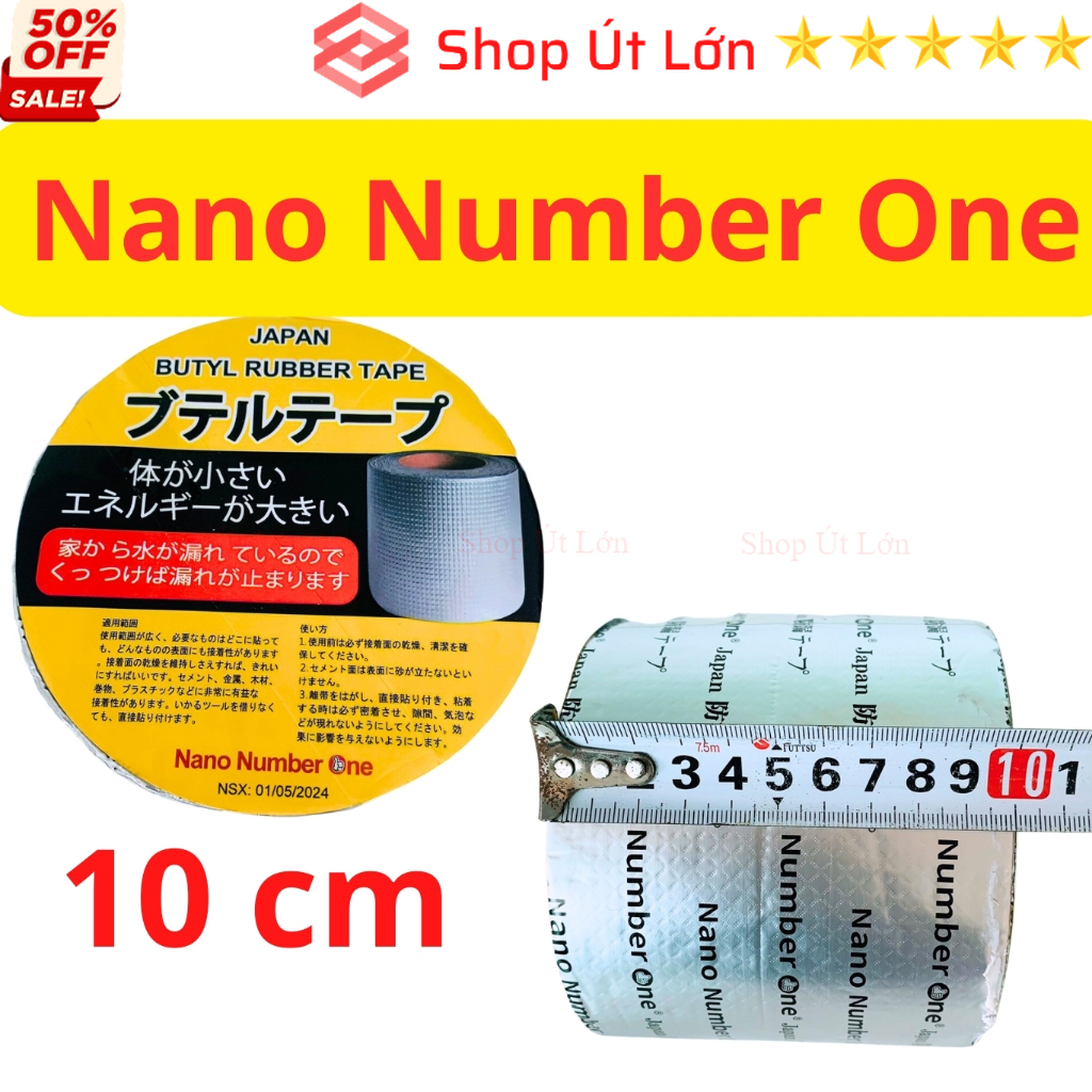 Băng keo chống thấm Nano Number One NHẬT BẢN - Băng Dính Chống Thấm Nước Chống Dột Mái Tôn