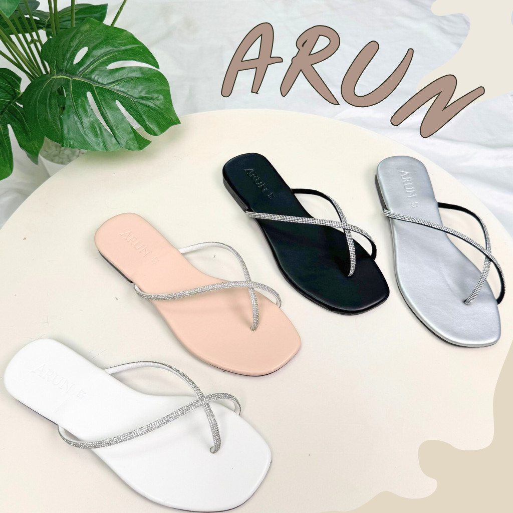 รองเท้าแตะ แบรนด์ ARUN รุ่น T1090 สายคาด เส้นเพชร สวย ราคา 119 บาท*ส่งฟรี