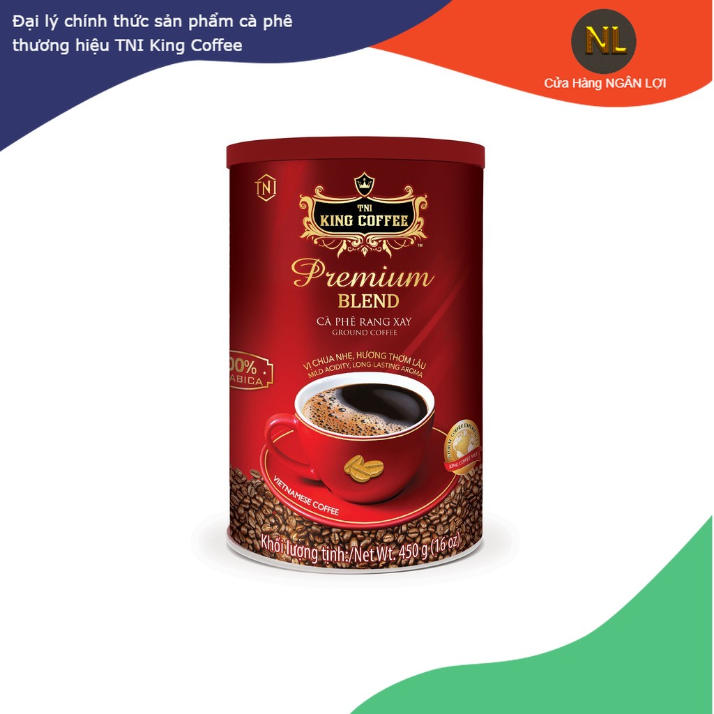 Cà Phê Arabica Rang Xay Premium Blend TNI KING COFFEE nguyên chất 100%