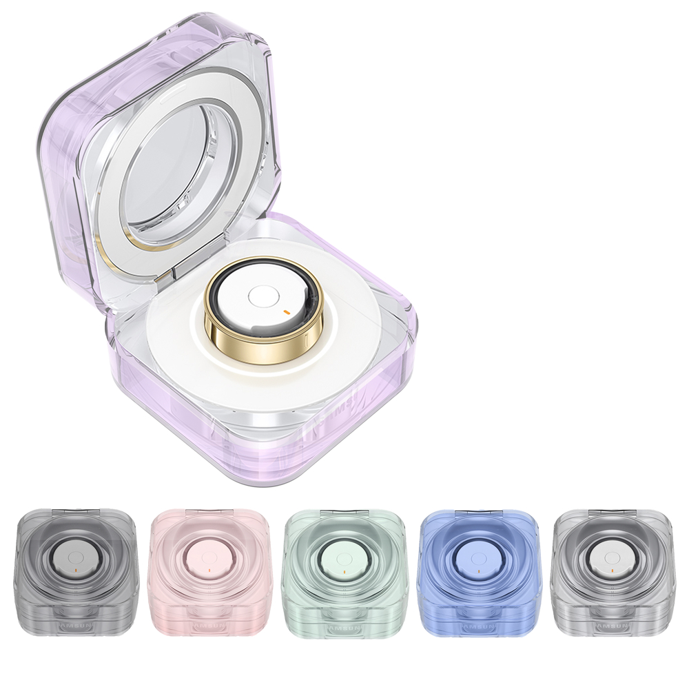Ốp bảo vệ hộp dụng cụ sạc TPU cho Samsung Galaxy Ring vỏ trong suốt chống trầy xước Vòng thông minh Phụ kiện bảo vệ nhẹ