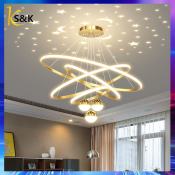 Modern LED Ring Chandelier Ceiling Light - Bedroom Pendant Lamp