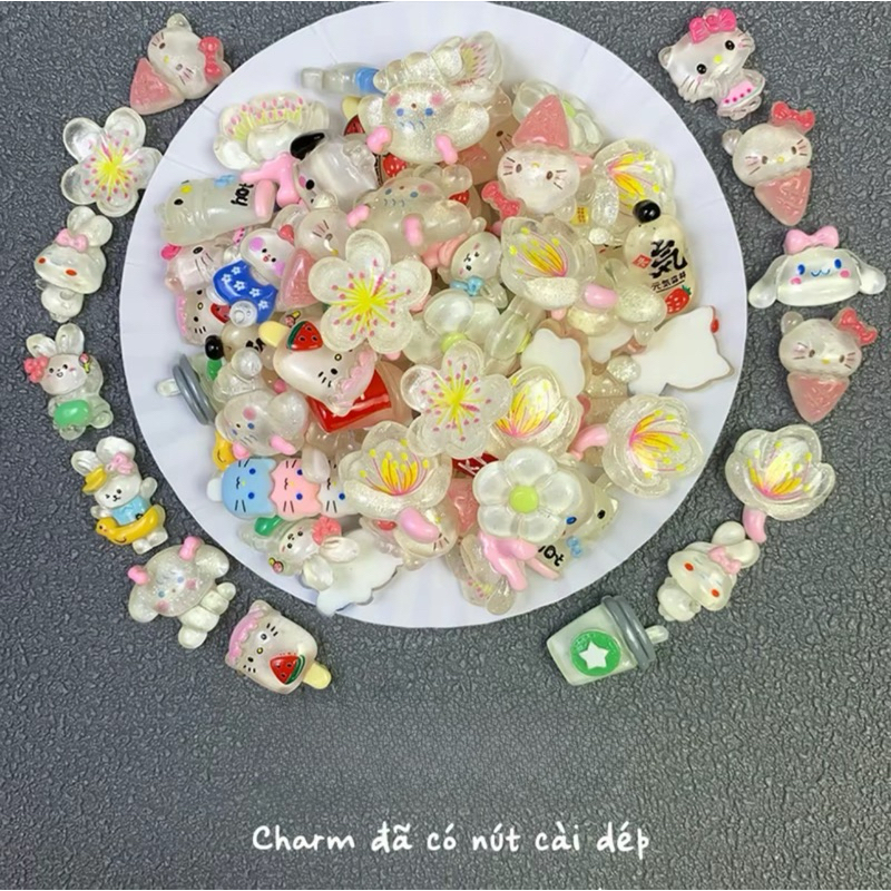 Very Cute Crocs Shoe Stickers - Random Shoe Accessories - Simple and Cute Crocs Jibbitz Shoe Button Accessories for Sandals - 5