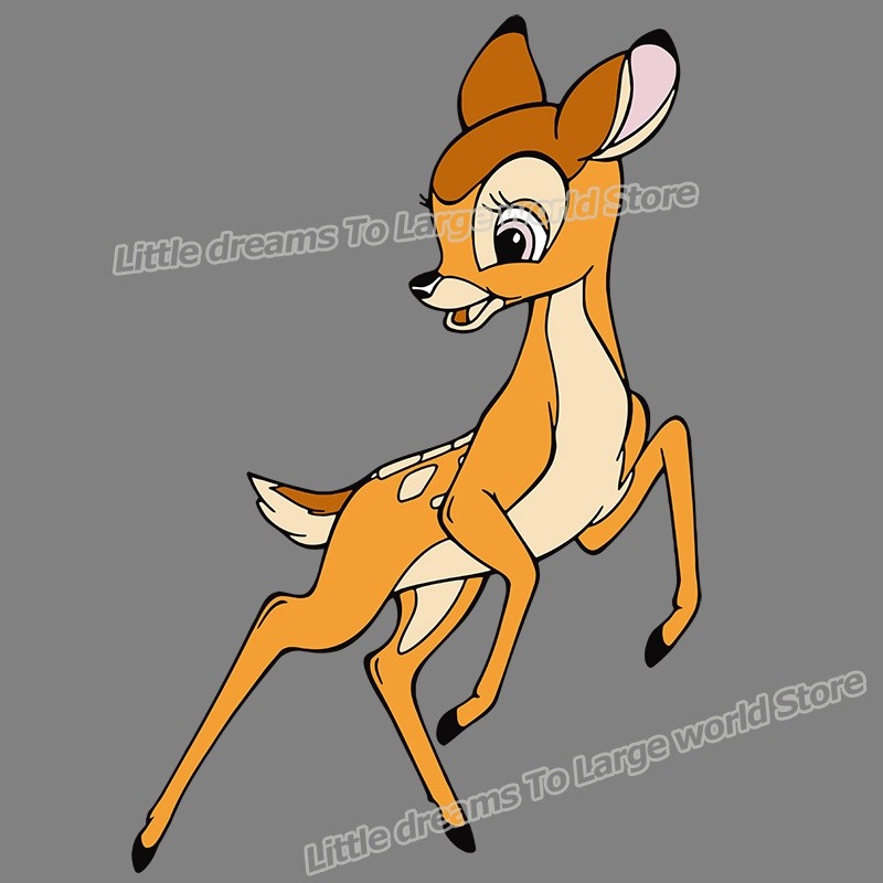 UV356 Disney Fawn Bambi Ironing Patches Washable Cartoon Clothes DIY Decoration Creative Heat Transfer Stickers Gifts
