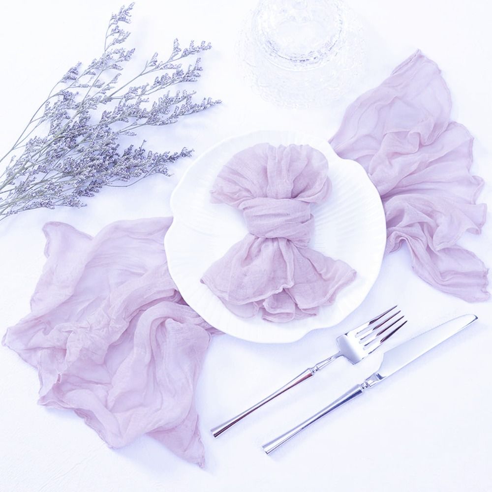 INGER Trang trí bàn Khăn ăn gạc Tái sử dụng Mềm Khăn ăn cotton Đồ dùng cho bữa tiệc Mỏng Tấm lót đĩa Đám cưới - 2