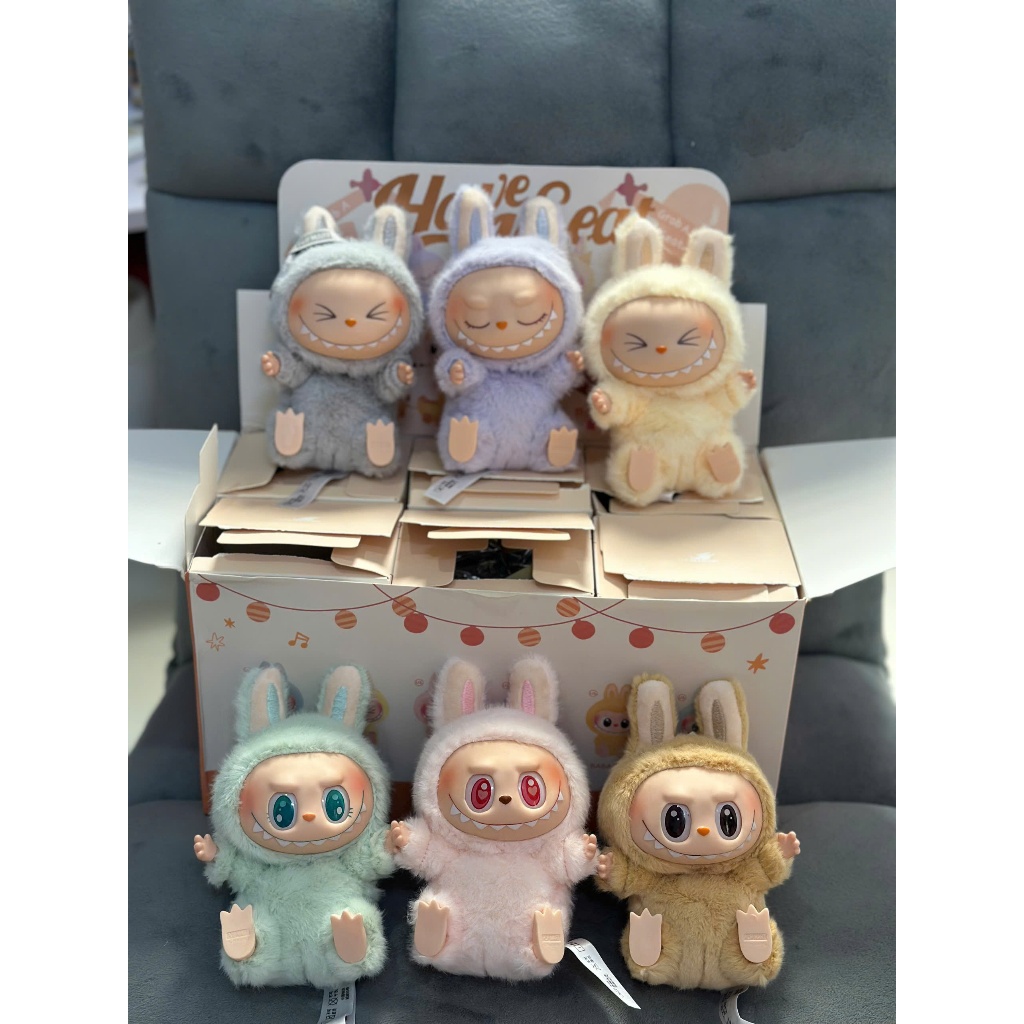 Hộp Mù Móc Khóa Labubu V2 Macaron , Móc Khóa Labubu V2 Have A Seat - Mô Hình gấᴜ Bông Những Con Quái Vật Cute