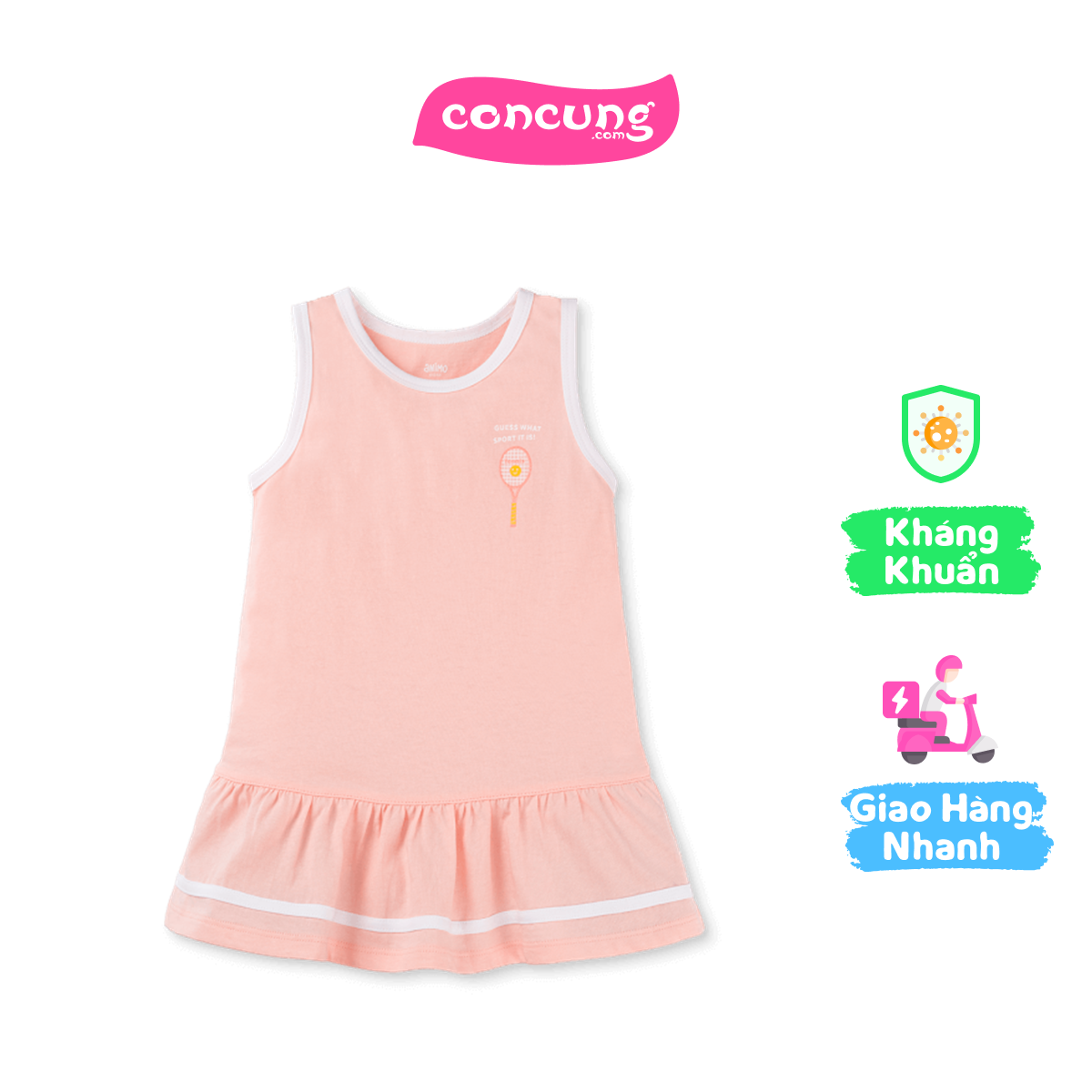 Đầm bé gái Animo Easy LU0925063 (1Y,Hồng,TT01)