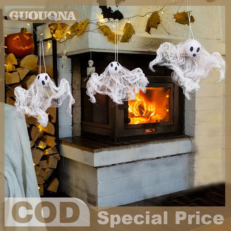 GUOUQNA 6 12 24ชิ้นแบนเนอร์ผีฮาโลวีนตกแต่งแขวนเสาผีน่าขนลุกสำหรับตกแต่งงานปาร์ตี้ฮาโลวีน ราคา 167 บาท*ส่งฟรี