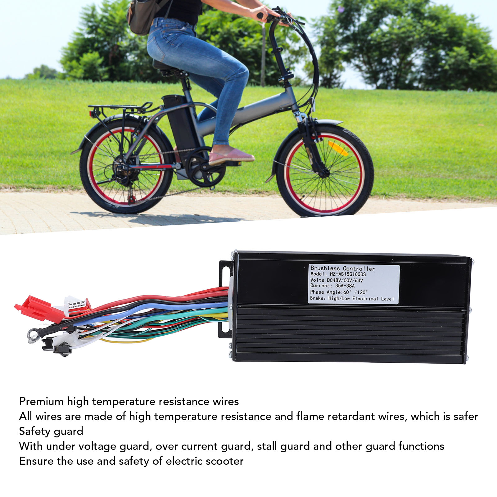 Kiểm soát động cơ không cần chổi than 1000W điều khiển cảm ứng 48V 60V 64V Xe máy điện điều khiển cho xe điện ba bánh cho xe đạp điện