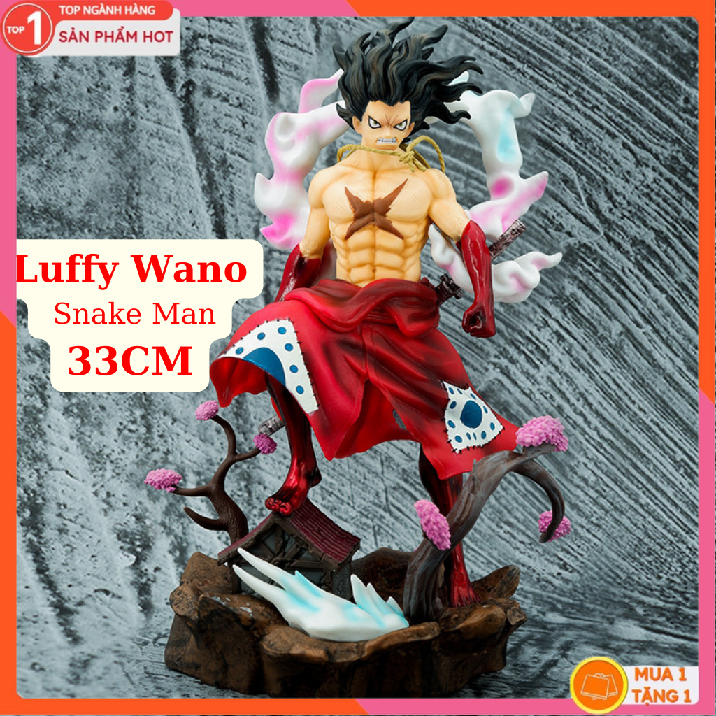 Mô hình luffy wano snake man 33cm mô hình one piece cao cấp, figure mô hình anmie one piece luffy vua hải tặc