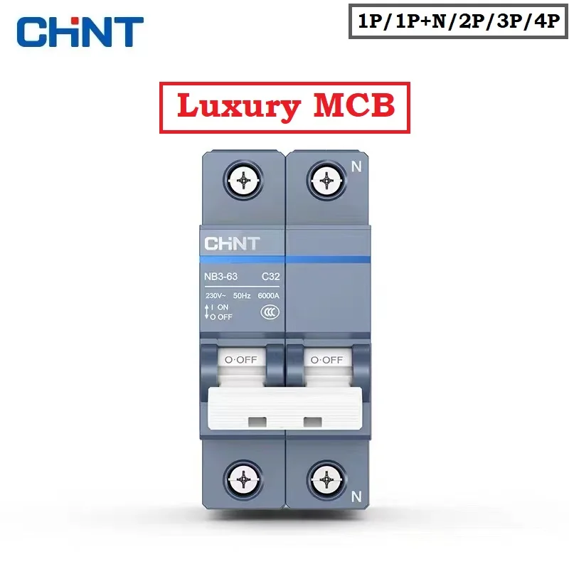 [Hot hlkasdhf 128] New 2023 Luxury MCB CHINT NB3 1P 1P + N 2P 3P 4P AC 230/400V ngắt mạch Din Rail gắn thu nhỏ hộ gia đình công tắc không khí