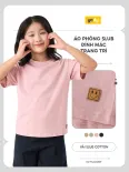 Áo Phông Trẻ Em Yody Slub Đính Mác Trang Trí KCTS26S009