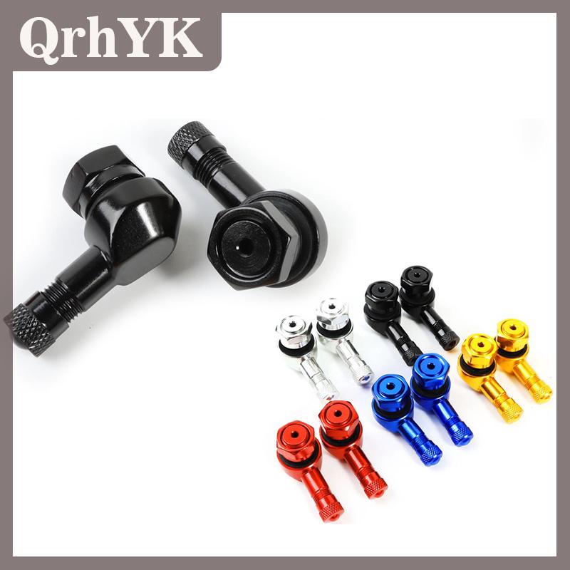QrhYK 1 cái xe máy rim lốp bánh xe phụ tùng van khuỷu tay 90 độ góc xe máy bánh xe lốp không săm van xuất phát rim Bánh xe phần