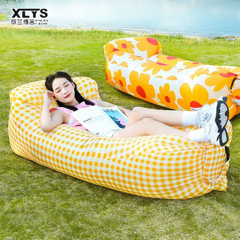 Outdoor inflatable sofa camping equipment Lanren air mattress ราคา 344 บาท*ส่งฟรี