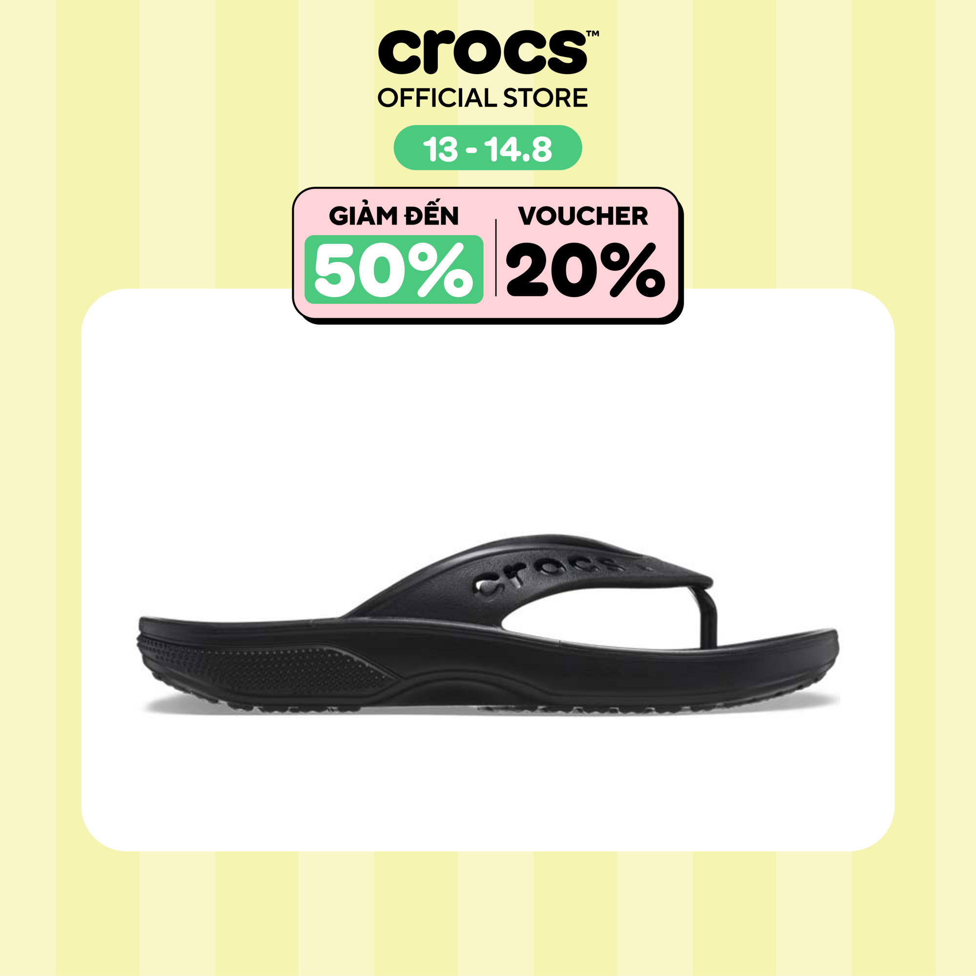 [SẢN PHẨM ĐỘC QUYỀN] Dép xỏ ngón Unisex Crocs Baya II - Black - 208192-001