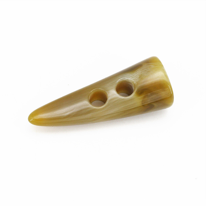1pc - Resin Faux Horn Toggle Button for Wool Coat & Trench Coat | Button for Bag | Cow Horn Shaped Button