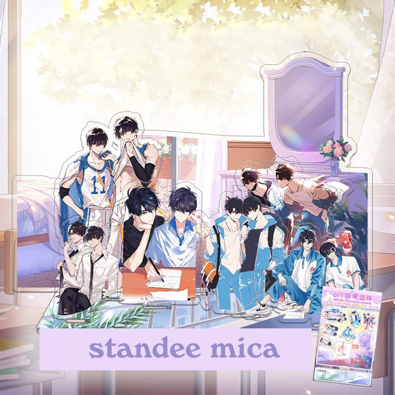 Mô hình standee NGUY TRANG HỌC TRA in hình manhwa BL boylove tượng nhiều mảnh