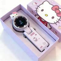 VINTLOOK Quạt không cánh cầm tay dễ thương họa tiết Hello Kitty pin sử dụng lâu dài gấp gọn và đeo cổ tiện lợi phù hợp học sinh du lịch văn phòng và ký túc xá