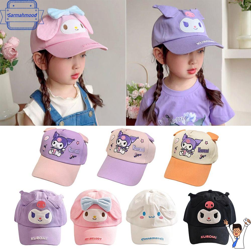 SARMAHMOOD Hoạt hình Mũ bóng chày Sanrio Chống nắng Mũ trẻ em Bông Mũ lưỡi vịt Mùa hè