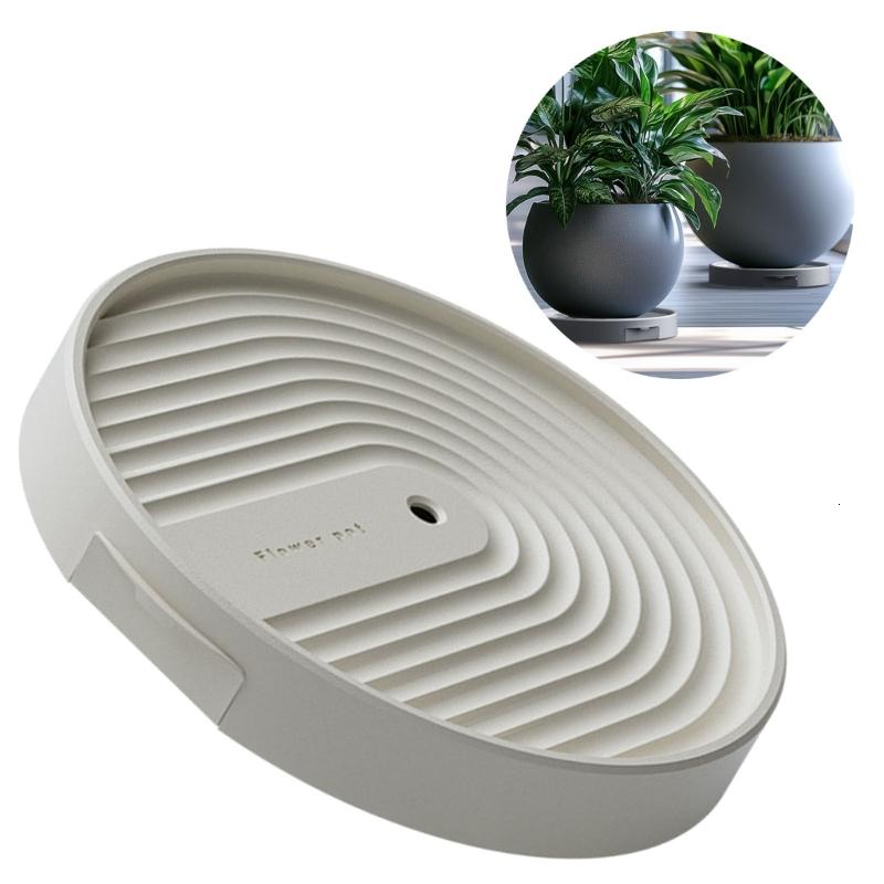 Cán Giá Để Cây Cối thực vật khay có bánh xe xoay Dụng cụ giữ cây ABS kết cấu thích hợp cho nhà làm vườn và người cao niên