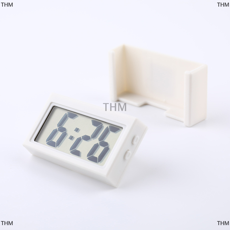 THM Đồng hồ kỹ thuật số Bảng điều khiển ô tô-Đồng hồ dán xe với màn hình hiển thị thời gian ngày LCD khổng lồ-Đồng hồ dán ô tô mini cho ô tô