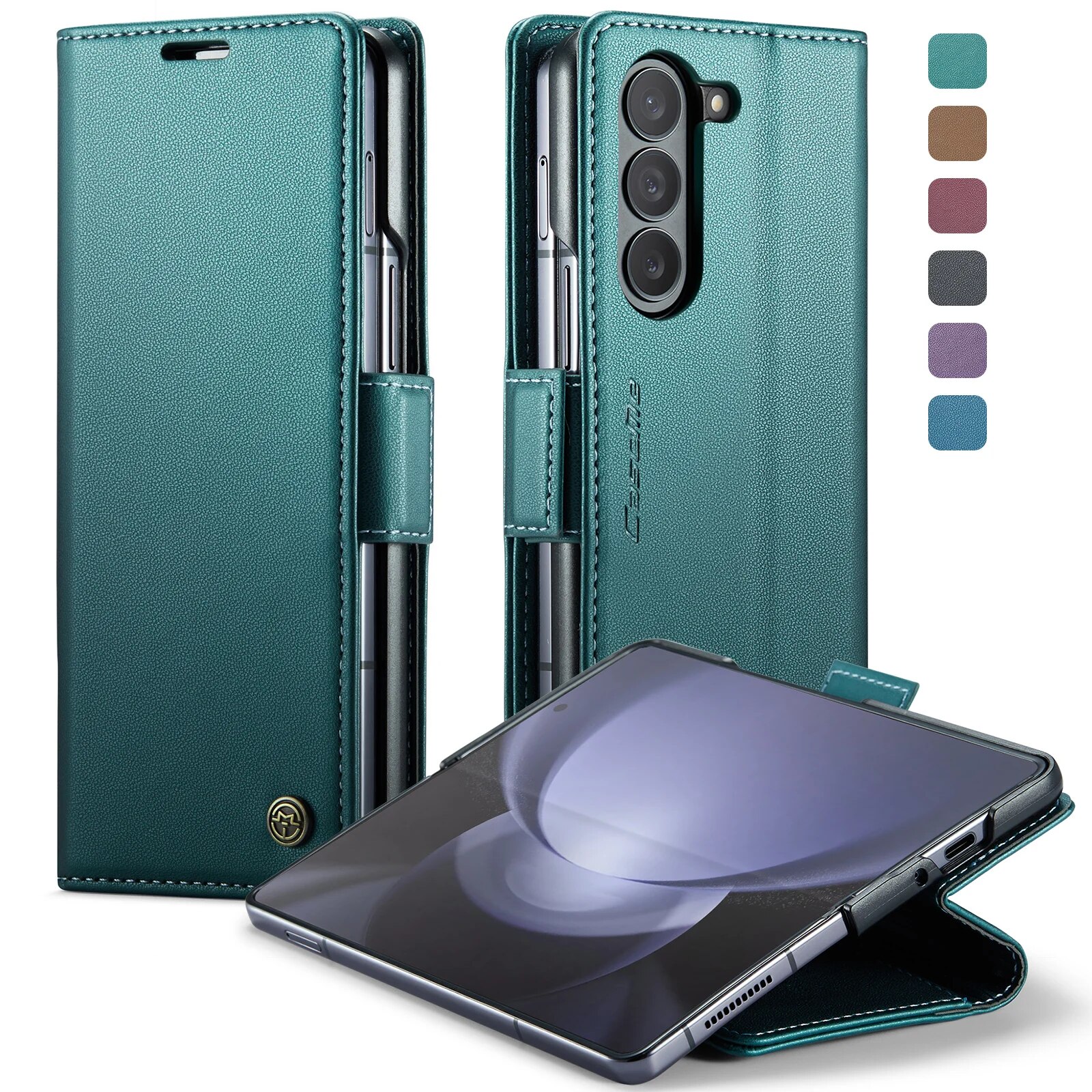 Cho Samsung Z gấp 5 fold5 không chống trượt gấp Ốp da cho Samsung Samsung Galaxy Z fold5 5G Phụ kiện điện thoại trường hợp
