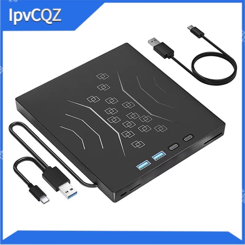 [IpvCQZ]CD/DVD/CD Burner USB3.0 External Disk Optical Drive Player Portable for PC Laptop
