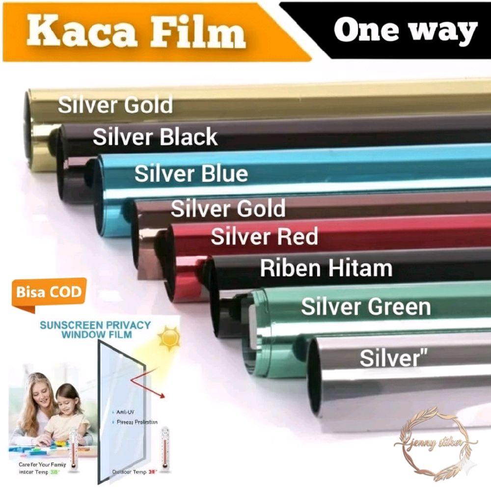 Kaca Film Oneway Silver Nano Ceramic Anti Air Anti Panas Ukuran 50cmx150cm Dengan Lem Perekat Mudah Dipasang Car Harga 18,000 rupiah*Gratis Ongkir