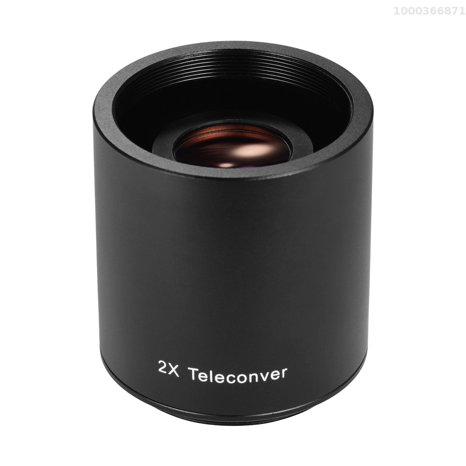 Andoer 2X Teleconverter Lens Manual Focus Converter Lens for 650-1300mm 500mm 420-800mm Camera T-mount Lenses ราคา 313 บาท*ส่งฟรี