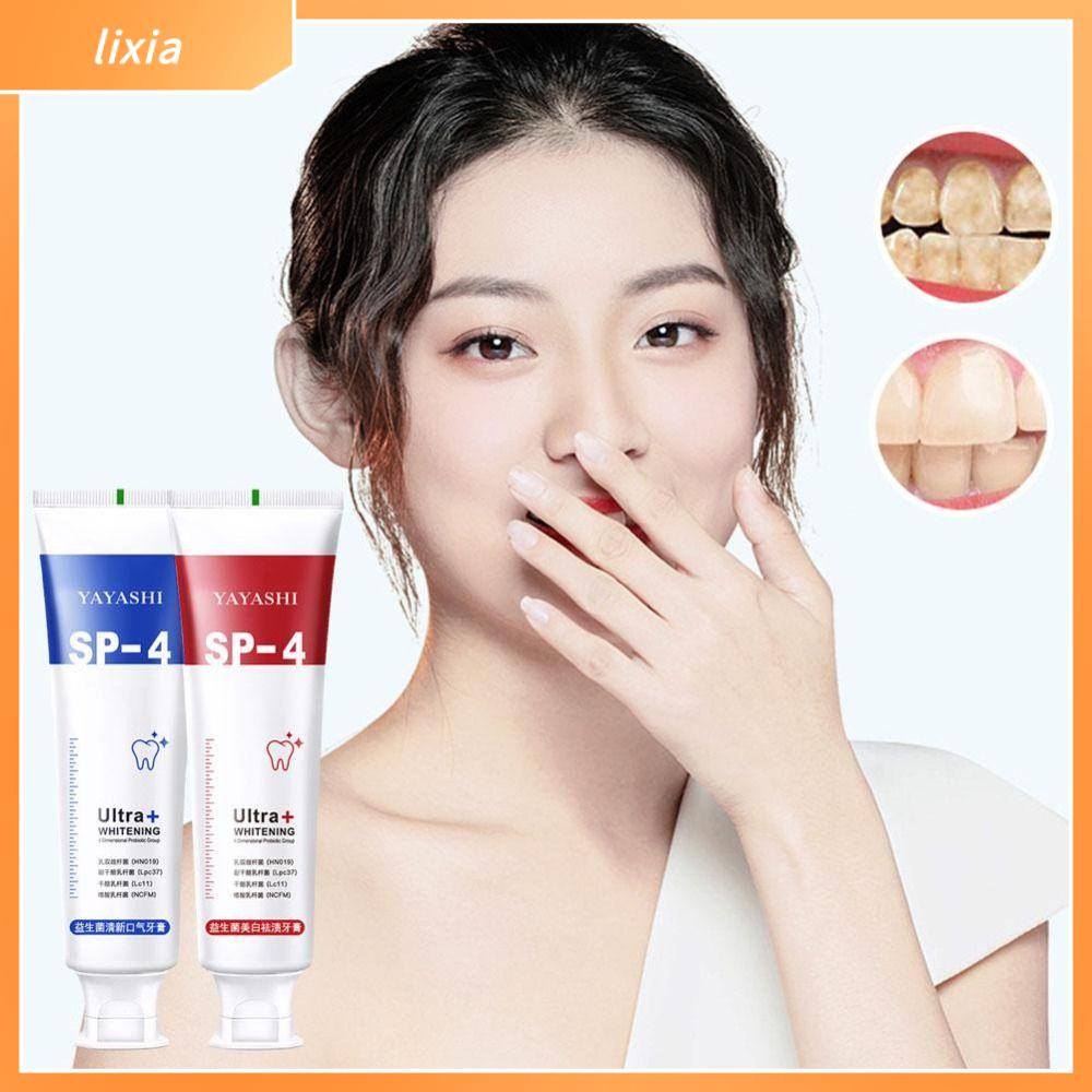 LIXIA Tăng cường răng Sửa chữa răng Làm Trắng Răng Loại bỏ mảng bám vết bẩn sâu Làm sáng da Kem đánh răng Probiotic SP-4 Hơi thở tươi mát