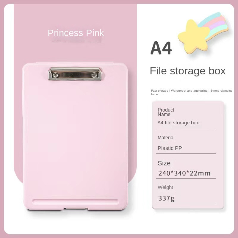 2 IN 1 Clipboard File Box Storage Colorsandthings A4 Clipboard File Box Office And Learning Supplies