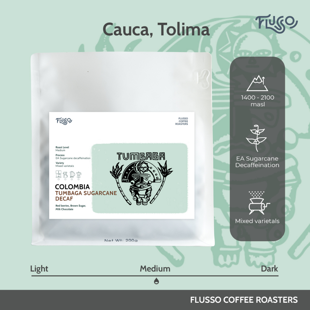 [Khử caffein] Cà Phê Specialty Arabica Colombia Tumbaga Sugarcane Decaf