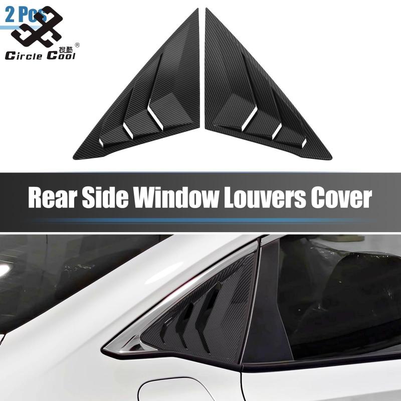 Vòng tròn mới mát mẻ! 2 cái phía sau cửa sổ thông hơi Air Vent cửa chớp tam giác trang trí tương thích cho Civic 22 thế hệ thứ 11
