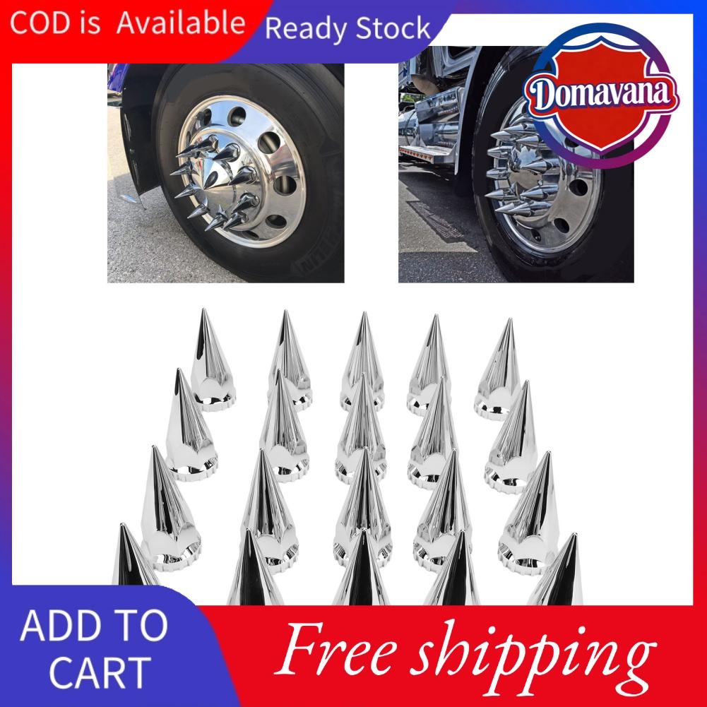 Domavana ZIZEV Spiked Lug Nut Bảo vệ chặt cao Mặt bích Lug Nut Cover Chống cho xe kéo (20 chiếc) Giá 728,000 Đồng*Miễn phí vận chuyển