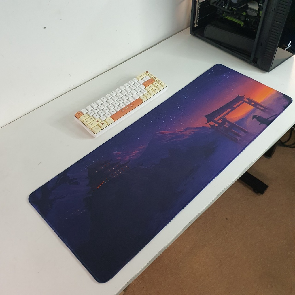 Lót chuột cỡ lớn 80x30cm dày 2mm pad gaming cỡ lớn speed bo viền chắc chắn