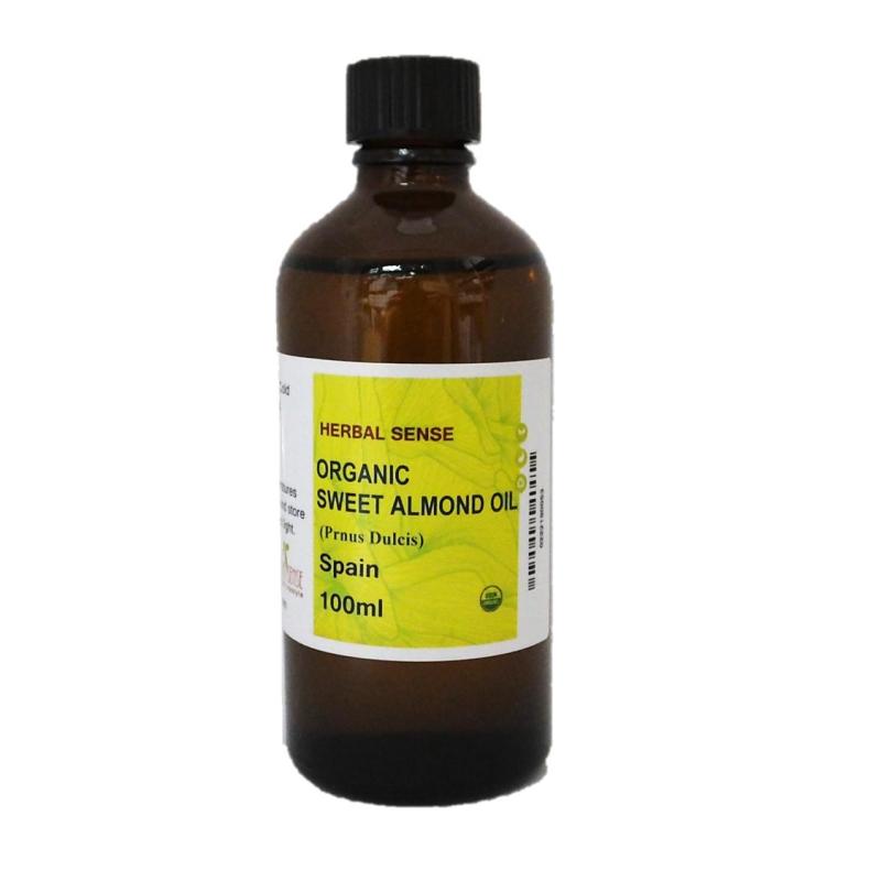 Buy Organic Sweet Almond Oil - 100% Cold Pressed Oil- Perfect for Dark Eye Circles Singapore