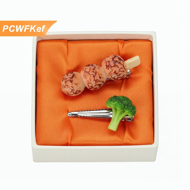 【PCWFKef】 ปิ่นปักผมรูปอาหารสุดสร้างสรรค์ดีไซน์เหมือนจริงซี่โครงหมูซี่โครงไก่เครื่องประดับผมน่ารักสำหรับผู้หญิงสำหรับงานเลี้ยงคอสเพลย์ ราคา 9 บาท*ส่งฟรี