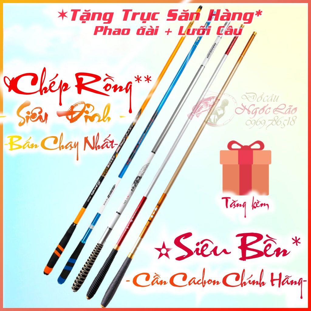 Cần câu cá câu tay câu đài ✶ loại tốt carbon ★ siêu bền ✓ giá rẻ ★ goldfish chính hãng ☆ cần câu chép, diếc, rô, phi