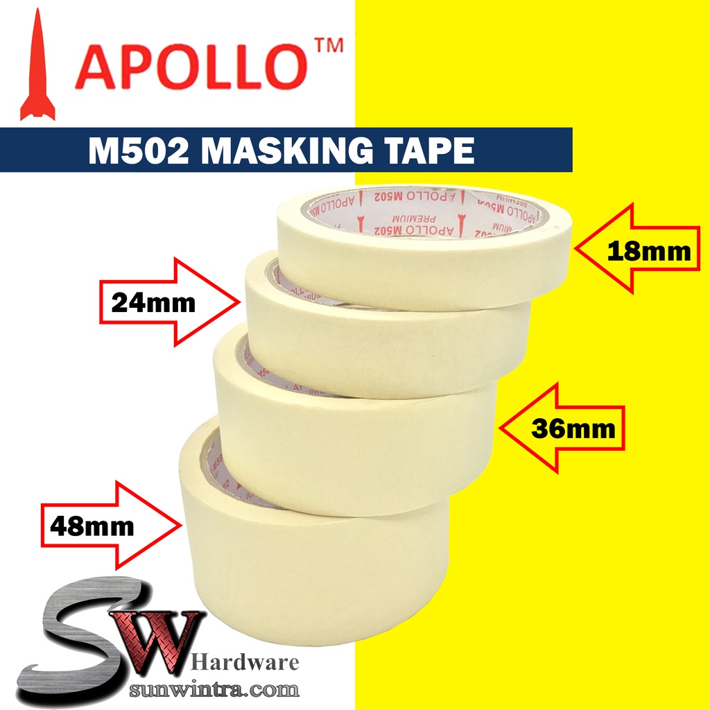 [YUI DGRFDD 109] APOLLO 18Yard /16Meter High Temperature Masking Tape #M502 / Apollo Masking Tape / Apollo M502