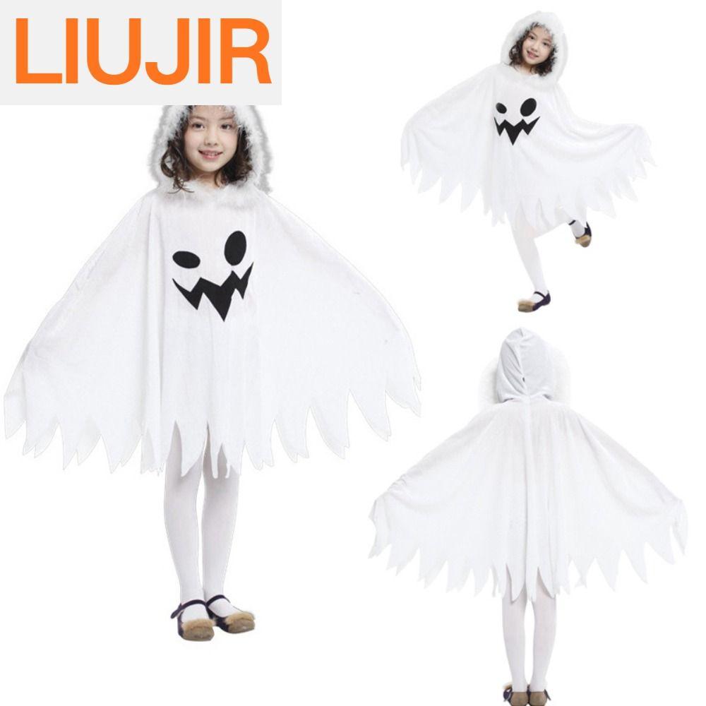 LIUJIR ขนนกสีขาว เสื้อคลุมมีฮู้ดผี ตลกๆ ตุ๊กตาผ้าพลัฌ ชุดฮัลโลวีนสำหรับเด็ก แฟชั่นสำหรับผู้หญิง เสื้อผ้าพร็อพ ชุดปาร์ตี้เด็ก คอสเพลย์ ราคา 531 บาท*ส่งฟรี