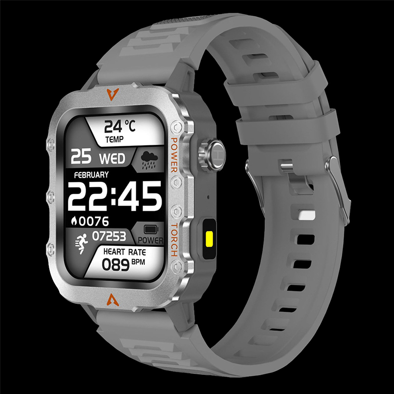 XINGHEC2 Ngoài trời thể thao người đàn ông thông minh đồng hồ bluetooth nói chuyện thể thao Heart Rate Monitor Đồng hồ thông minh đa chức năng đèn pin thông minh đồng hồ