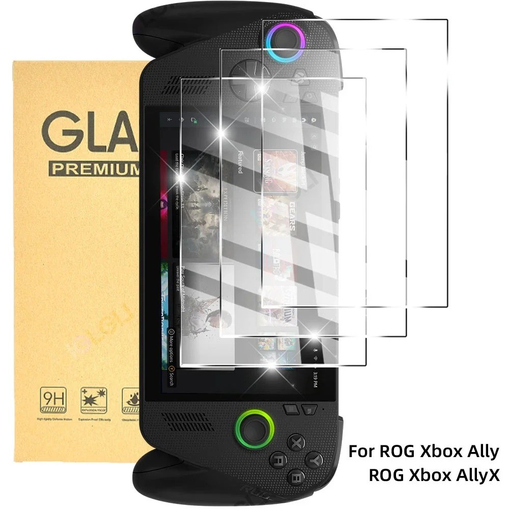 9H Tempered Glass Screen Protector for ROG Xbox Ally / X Anti-Scratch HD Protective Film Gaming Handheld Console Accessories