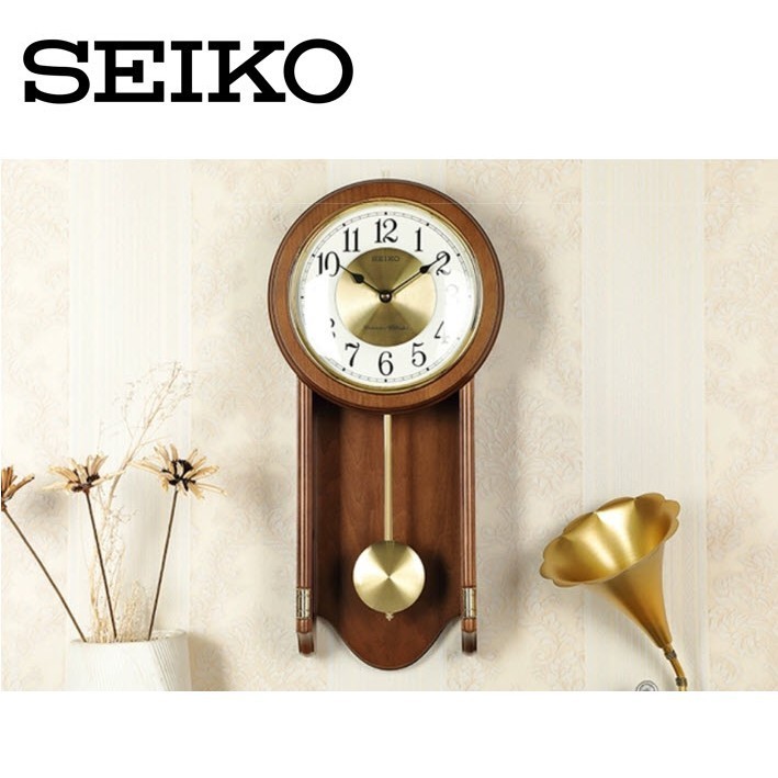 [Local SG Seller] Seiko Clock QXH073BN Dual chimes (Westminster/Whittington) Pendulum Wooden Case Wall Clock QXH073B QXH073