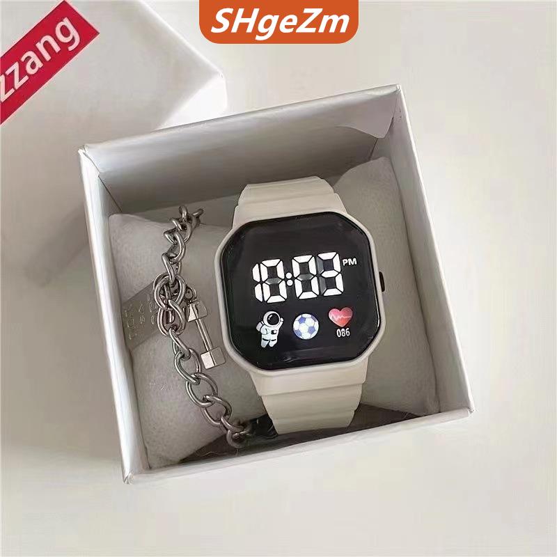[COD] SHgeZm Công nghệ cảm giác đồng hồ nữ Ins cao xuất hiện cấp sinh viên bên thời trang thiết kế thích hợp Unicorn Astronaut đồng hồ kỹ thuật số