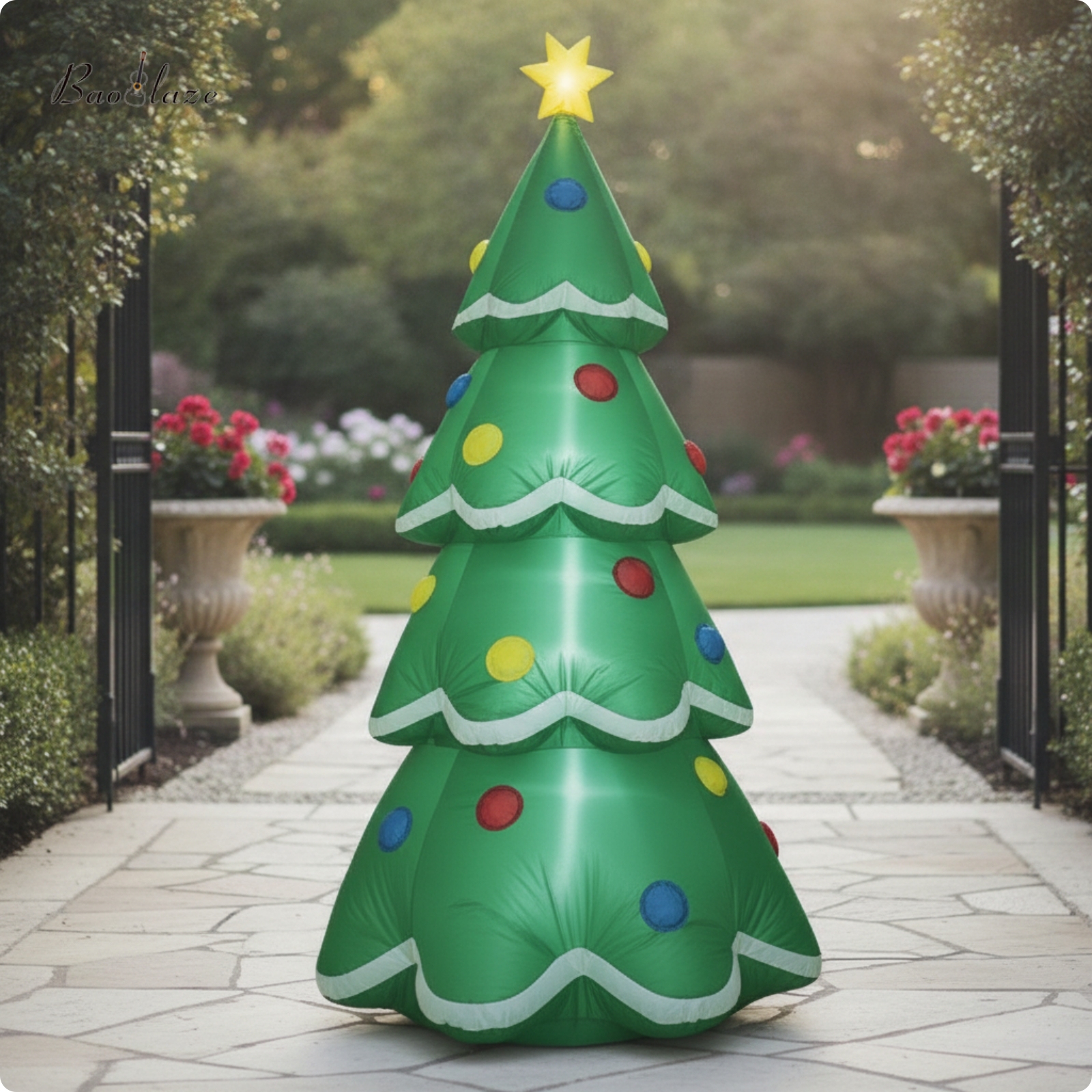 Baoblaze Outdoor Inflatable Christmas Tree 6ft Christmas Inflatable Tree Lighted Decoration Waterproof for Families, Yard ราคา 9,918 บาท*ส่งฟรี