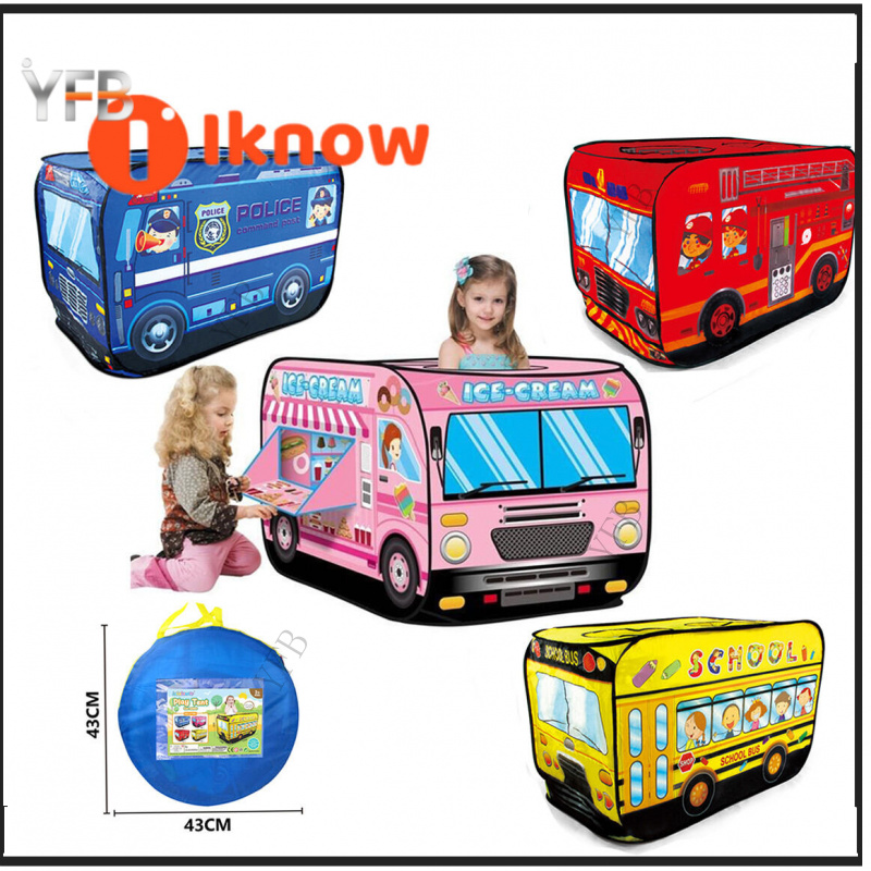 YFB. Lều chơi cho trẻ em, nhà chơi cho bé gái, nhà chơi di động trong nhà ngoài trời cho bé, đồ chơi xe kem dễ thương cho bé gái bé trai.